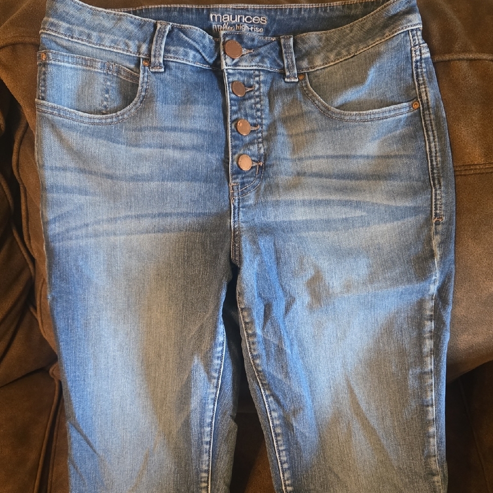 Maurices Everflex High-Rise Light Blue Jeans Size 12 REG